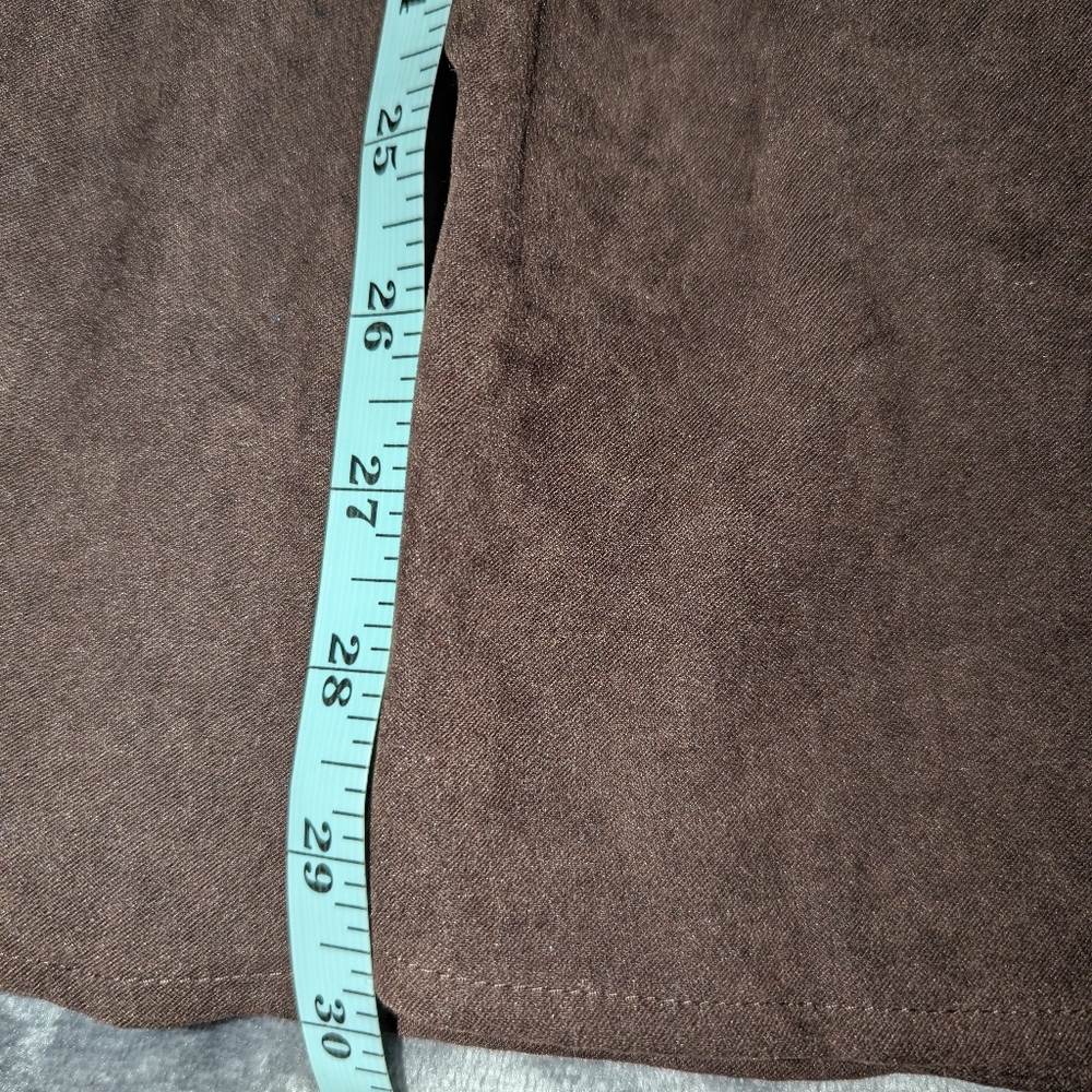 LAURA SCOTT Suede Feel Flare Skirt with Beaded Belt 14 - Picture 8 of 11
